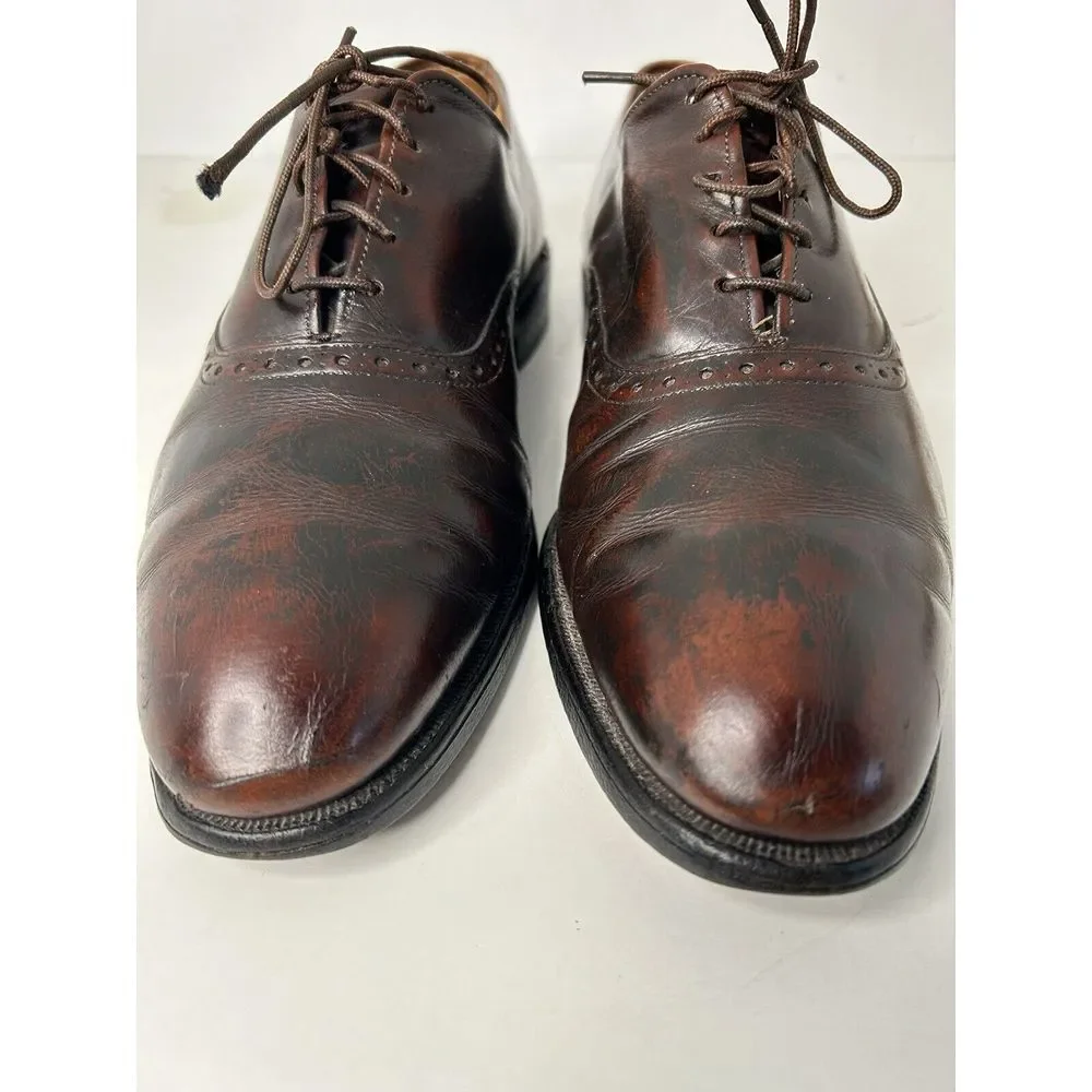 VINTAGE‎ Allen Edmonds Danbury Burgundy Leather Oxfords Men's Dress Shoes 8.5 D